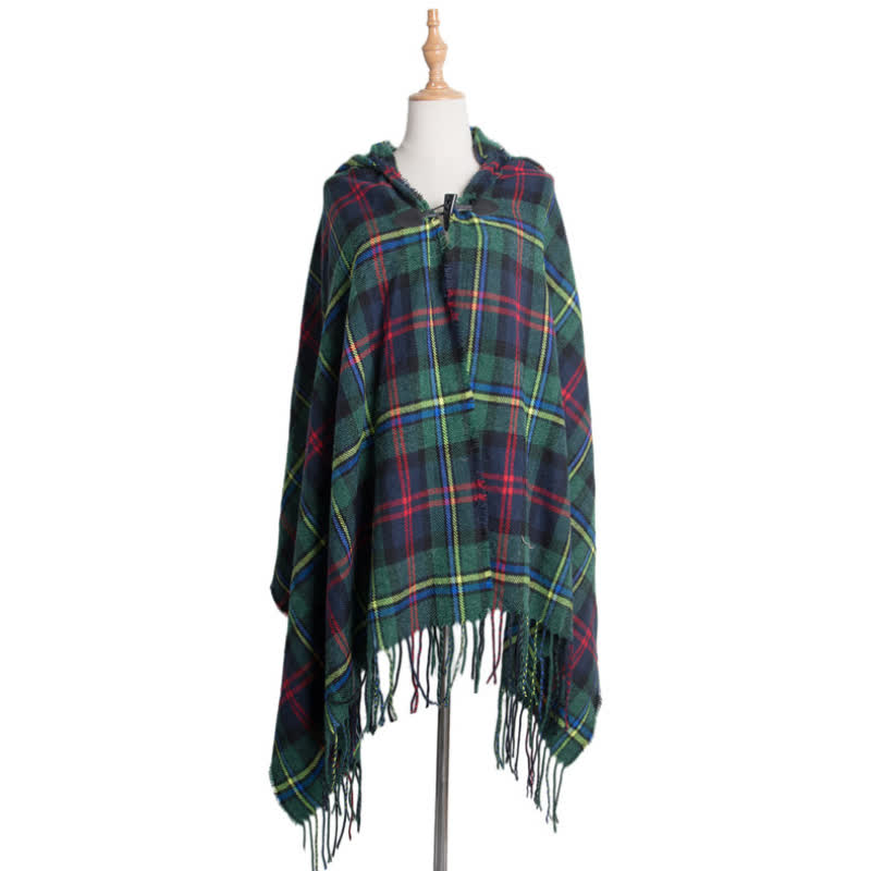 Olivenorma Klassischer Tartan-Decke-Schal - Grünes Karomuster - image 14
