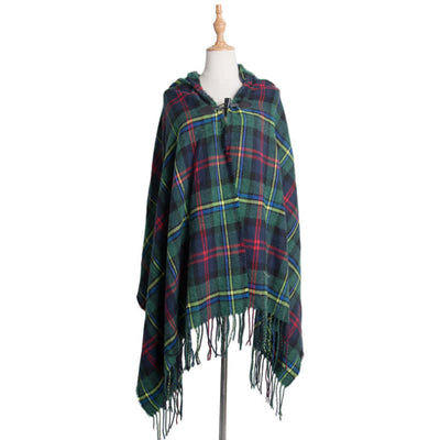 Olivenorma Klassischer Tartan-Decke-Schal - Grünes Karomuster - image 14
