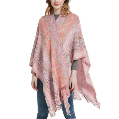 Olivenorma Poncho mit Rüschenbesatz, Quasten, Cardigan-Schal - image 0