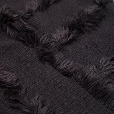 Olivenorma Einfarbiger Fransen-Wickelhut-Strickjacke-Schal - image 20