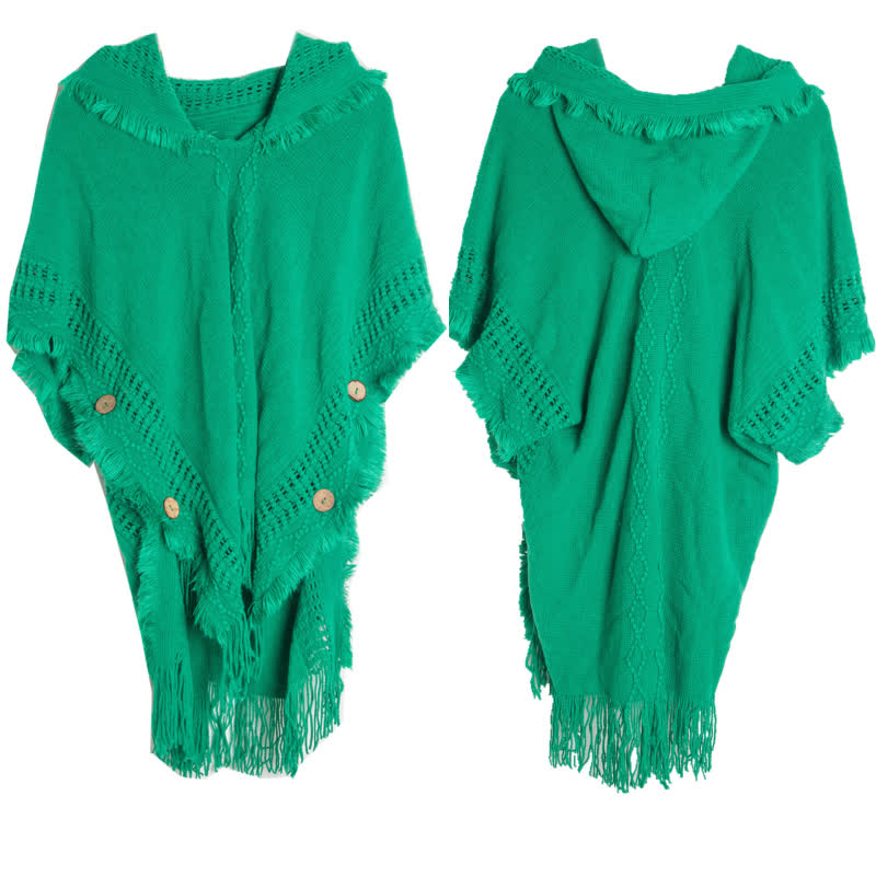 Olivenorma – Flauschiger, elfenbeinfarbener Cardigan-Schal aus Acryl - Grün - image 9