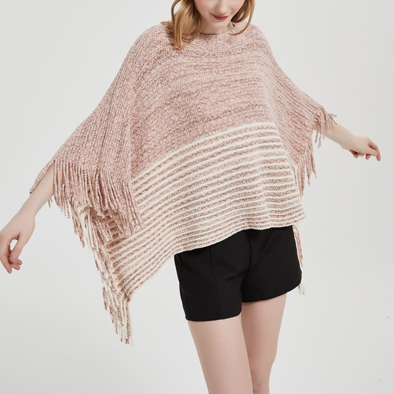 Olivenorma gestreifter Strickpulloverschal - image 11