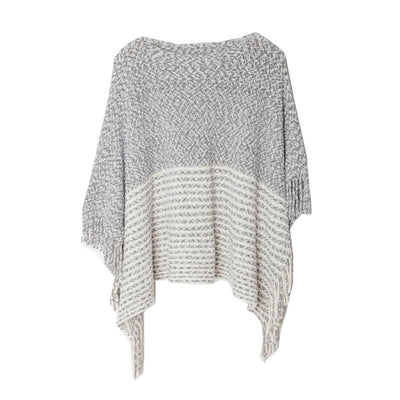 Olivenorma gestreifter Strickpulloverschal - Schwarz - image 17