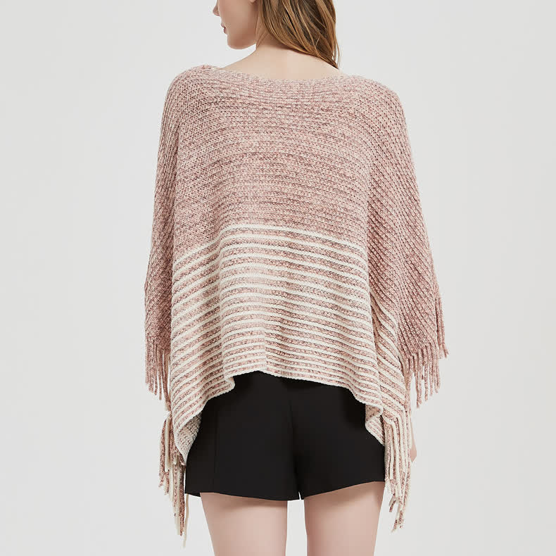 Olivenorma gestreifter Strickpulloverschal - image 15
