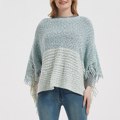 Olivenorma gestreifter Strickpulloverschal - image 4