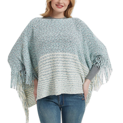 Olivenorma gestreifter Strickpulloverschal - image 2