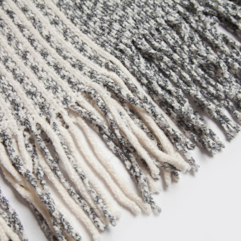 Olivenorma gestreifter Strickpulloverschal - image 20