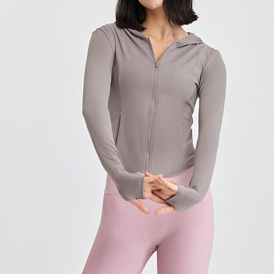Olivenorma Langarm-Workout-Tops mit Reißverschluss, Yoga-Tops, Hoodies, Jacke - image 18