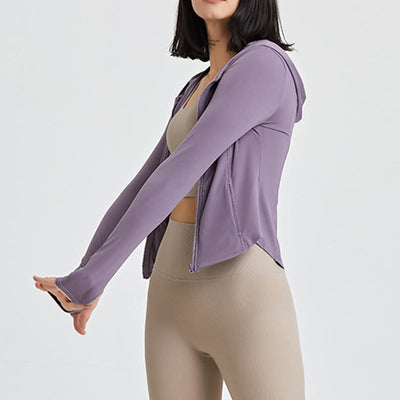Olivenorma Langarm-Workout-Tops mit Reißverschluss, Yoga-Tops, Hoodies, Jacke - image 11