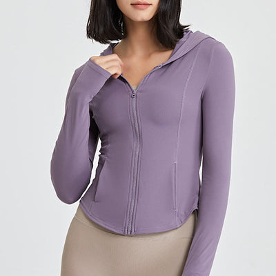 Olivenorma Langarm-Workout-Tops mit Reißverschluss, Yoga-Tops, Hoodies, Jacke - image 9