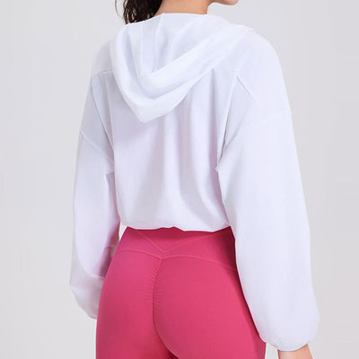 Olivenorma Damen Sonnenschutz-Kapuzenpullover mit Reißverschluss, sportlich, Yoga, Workout-Tops - image 5