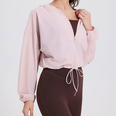 Olivenorma Damen Sonnenschutz-Kapuzenpullover mit Reißverschluss, sportlich, Yoga, Workout-Tops - image 12