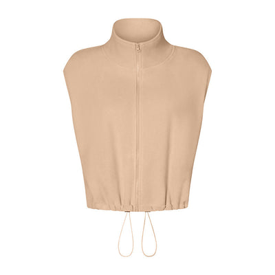 Olivenorma Ärmellose Jacke mit durchgehendem Reißverschluss für Workout, Yoga, Aktivjacke, Weste, sportliche Hoodies - image 7