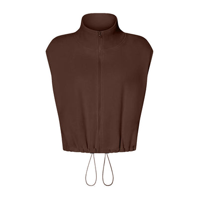 Olivenorma Ärmellose Jacke mit durchgehendem Reißverschluss für Workout, Yoga, Aktivjacke, Weste, sportliche Hoodies - image 12