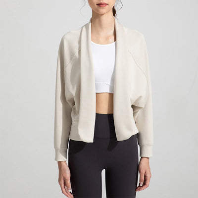 Olivenorma Langärmlige, weiche Jacke mit offener Vorderseite, Meditations- und Yoga-Oberteil, Strickjacke - image 6