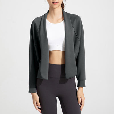 Olivenorma Langärmlige, weiche Jacke mit offener Vorderseite, Meditations- und Yoga-Oberteil, Strickjacke - image 9