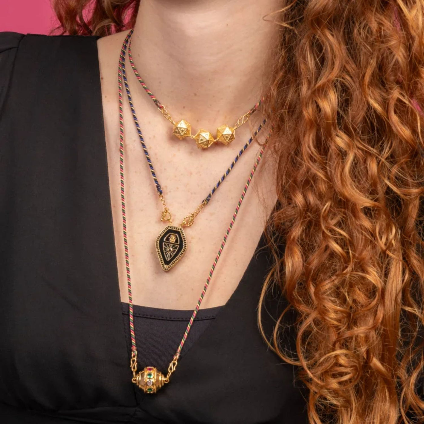 Olivenorma Halskette mit geflochtenem Seil, zur Abwehr des Bösen, Hamsa-Hand, böser Blick, Stammes-Charm, Tarot - image 2
