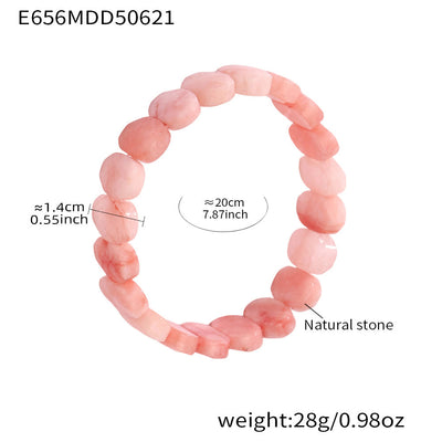 Olivenorma Stretch-Armband mit natürlichen Edelsteinen, 14 mm, facettierte ovale Perlen - image 2