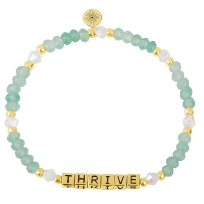 Olivenorma GIRL POWER Buchstabenwörter bedeutungsvolles Armband mit Perlen und Edelsteinen - THRIVE (Grüner Aventurin) - image 18