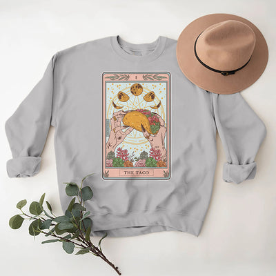 Olivenorma THE TACO – Lustiges Tarotkarten-Sweatshirt aus Fleece, lockeres Sweatshirt - image 8