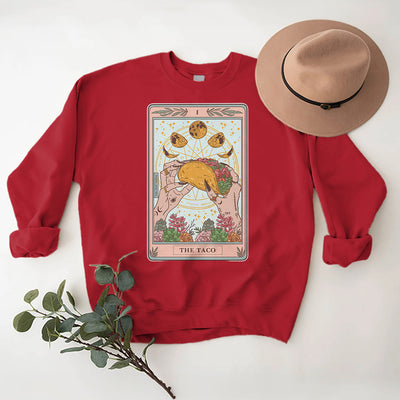 Olivenorma THE TACO – Lustiges Tarotkarten-Sweatshirt aus Fleece, lockeres Sweatshirt - image 14
