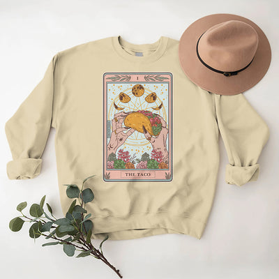Olivenorma THE TACO – Lustiges Tarotkarten-Sweatshirt aus Fleece, lockeres Sweatshirt - image 12