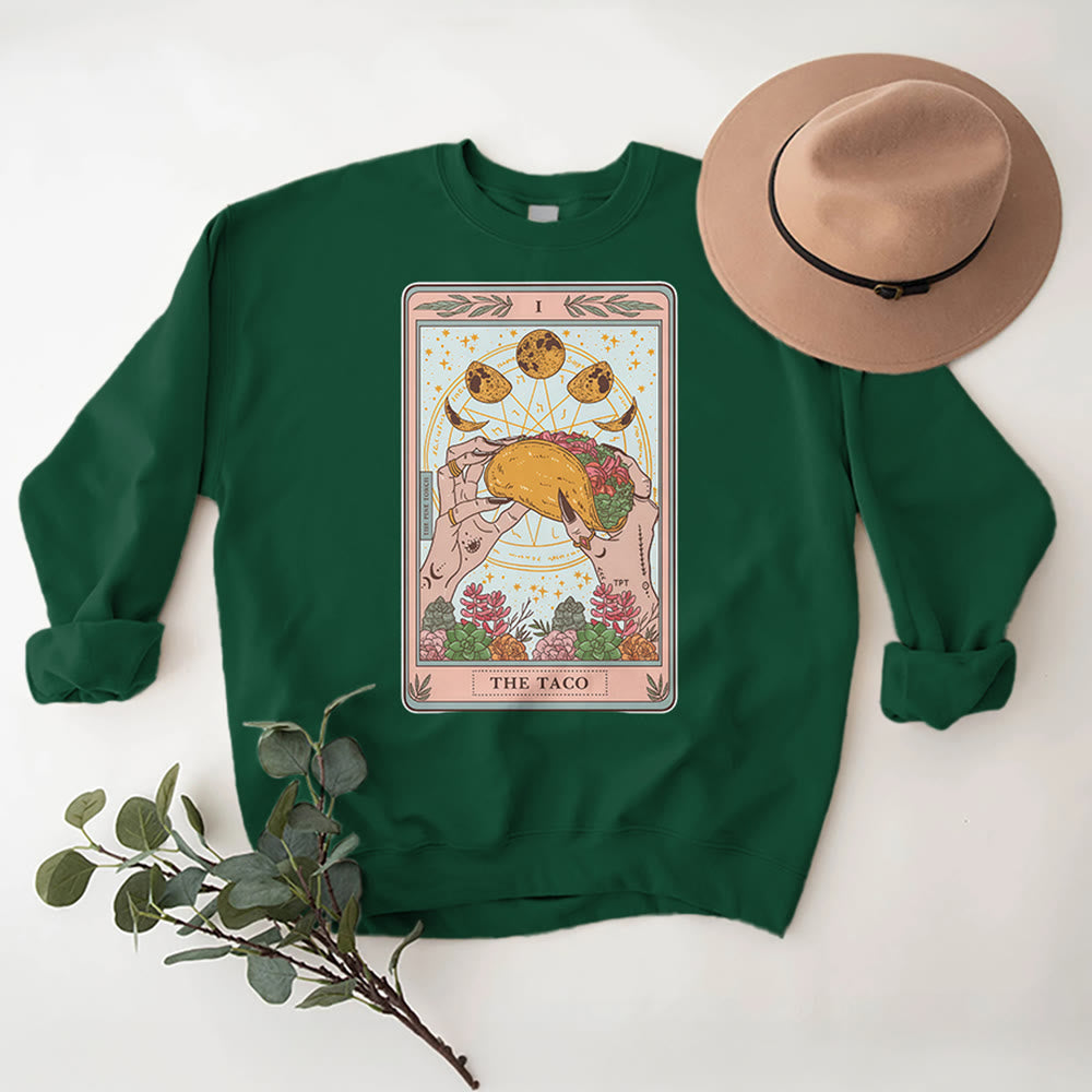 Olivenorma THE TACO – Lustiges Tarotkarten-Sweatshirt aus Fleece, lockeres Sweatshirt - image 16