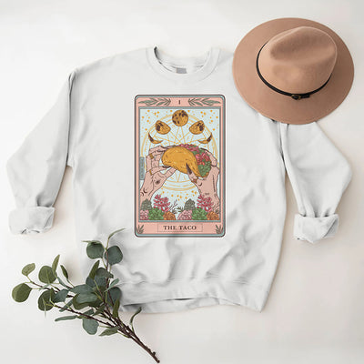 Olivenorma THE TACO – Lustiges Tarotkarten-Sweatshirt aus Fleece, lockeres Sweatshirt - image 4