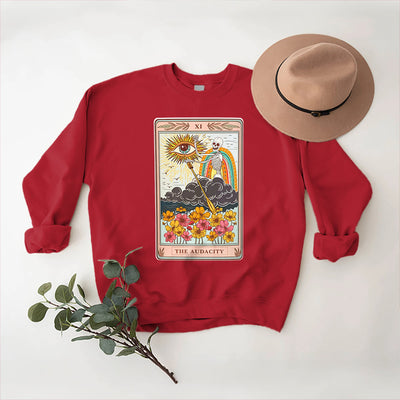 Olivenorma THE AUDACITY Totenkopf-Tarotkarte Unisex Rundhalspullover - image 12