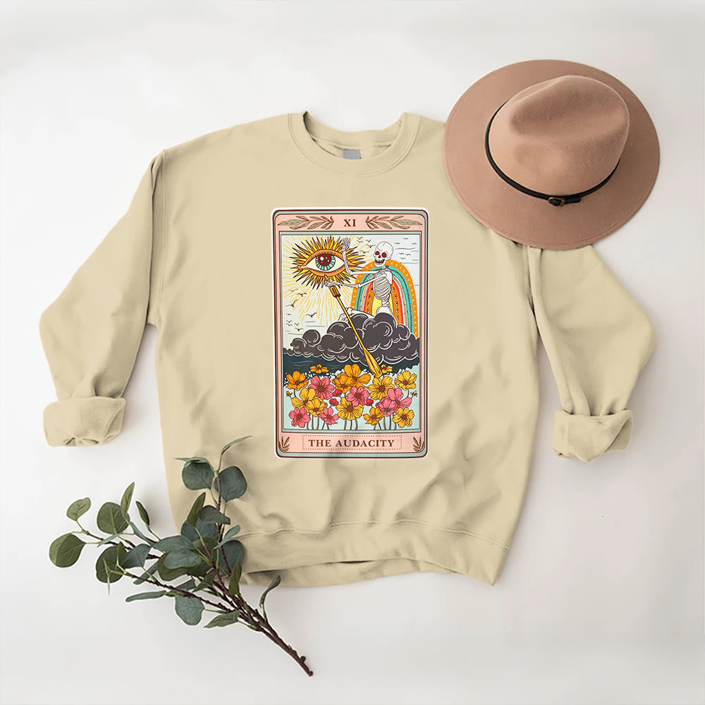 Olivenorma THE AUDACITY Totenkopf-Tarotkarte Unisex Rundhalspullover - image 10