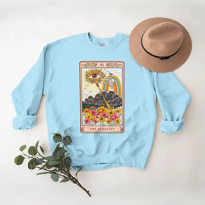 Olivenorma THE AUDACITY Totenkopf-Tarotkarte Unisex Rundhalspullover - image 16