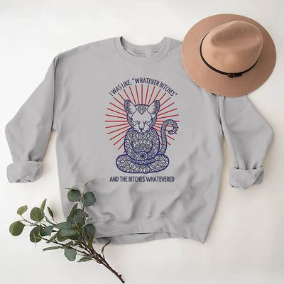Olivenorma WHATEVER BIT*HES Meditation Inspiritual Langarm-Sweatshirt mit Rundhalsausschnitt - image 8