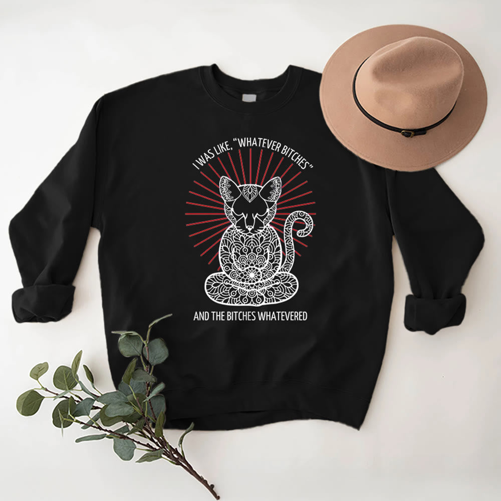 Olivenorma WHATEVER BIT*HES Meditation Inspiritual Langarm-Sweatshirt mit Rundhalsausschnitt - image 6