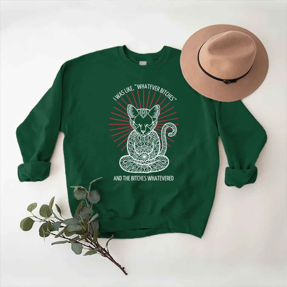 Olivenorma WHATEVER BIT*HES Meditation Inspiritual Langarm-Sweatshirt mit Rundhalsausschnitt - image 14