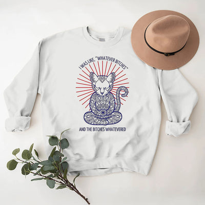 Olivenorma WHATEVER BIT*HES Meditation Inspiritual Langarm-Sweatshirt mit Rundhalsausschnitt - image 4