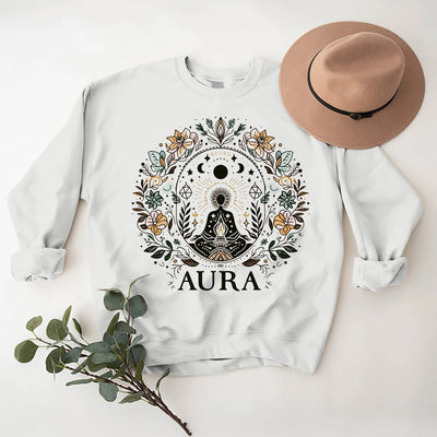 Olivenorma AURA Meditations-Sweatshirt, langärmelig, Fleece, Rundhalsausschnitt - image 1