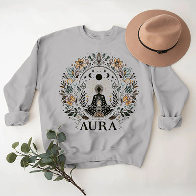 Olivenorma AURA Meditations-Sweatshirt, langärmelig, Fleece, Rundhalsausschnitt - image 4