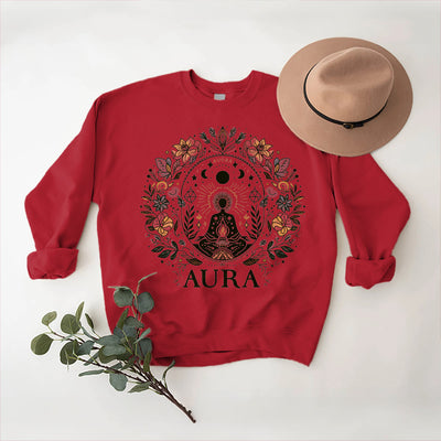 Olivenorma AURA Meditations-Sweatshirt, langärmelig, Fleece, Rundhalsausschnitt - image 10
