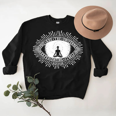 Olivenorma DU BIST DAS UNIVERSUM... Motto Inspiritual Fleece Sweatshirt - image 6