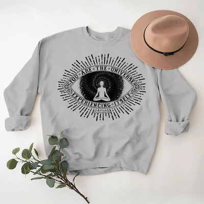 Olivenorma DU BIST DAS UNIVERSUM... Motto Inspiritual Fleece Sweatshirt - image 8