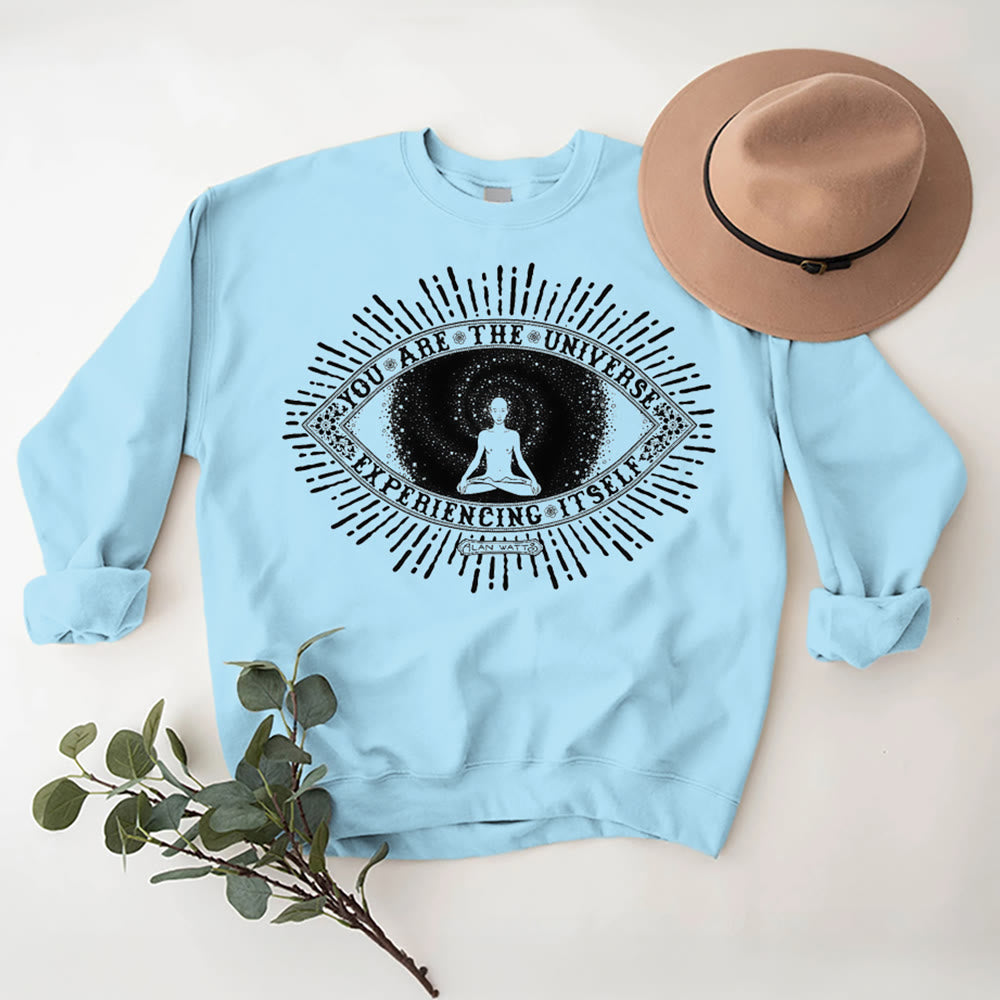 Olivenorma DU BIST DAS UNIVERSUM... Motto Inspiritual Fleece Sweatshirt - image 16