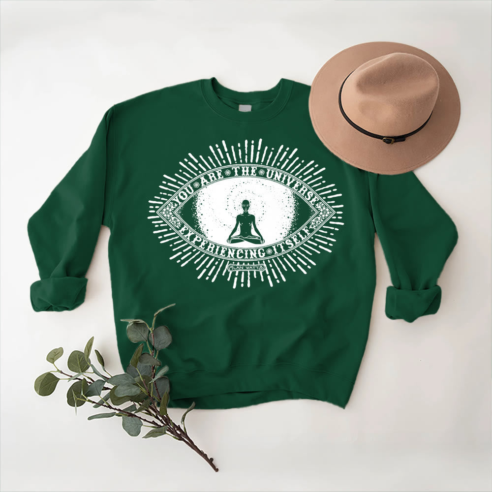 Olivenorma DU BIST DAS UNIVERSUM... Motto Inspiritual Fleece Sweatshirt - image 14