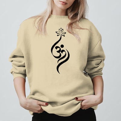 Olivenorma Leichtes Fleece-Sweatshirt mit OM-Symbol, Lotus-Meditation, spiritueller Inspiration - Hellgelb - 2XL - image 12