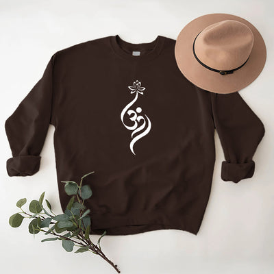Olivenorma Leichtes Fleece-Sweatshirt mit OM-Symbol, Lotus-Meditation, spiritueller Inspiration - image 11