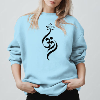 Olivenorma Leichtes Fleece-Sweatshirt mit OM-Symbol, Lotus-Meditation, spiritueller Inspiration - Blau - 2XL - image 16