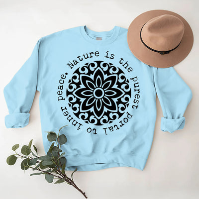 Olivenorma – Die Natur ist das reinste Portal zum inneren Frieden – Fleece-Sweatshirt mit spirituellem Motiv - image 16