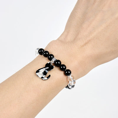 Olivenorma Guardian Tuxedo Cat Edelsteinarmband - image 1