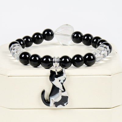 Olivenorma Guardian Tuxedo Cat Edelsteinarmband - image 3