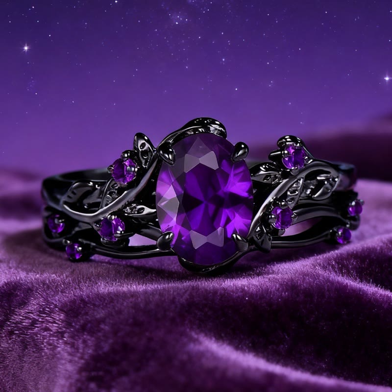 Olivenorma ​Hesperiden-Nachtring - US 10 - Amethyst - image 11