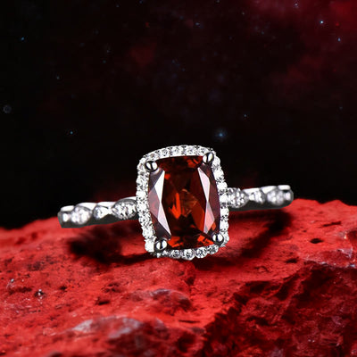 Olivenorma Der feurige Antares Obelisk Granat Duo Ring - image 6